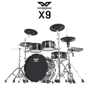 고퍼우드 전자드럼 X9 Black sparkle 블루투스 교회 학교 밴드  블랙 스파클 [세종 공식대리점]